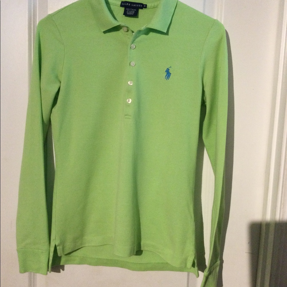 🔥🏇Polo Ralph Lauren Lime Green Long Sleeve Shirt